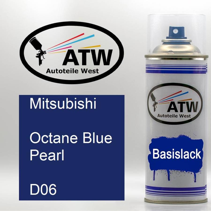 Mitsubishi, Octane Blue Pearl, D06: 400ml Sprühdose, von ATW Autoteile West.
